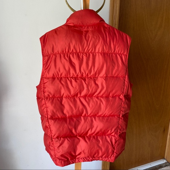 Eddie Bauer Orange Goose Down Puffer Vest - Picture 5 of 5